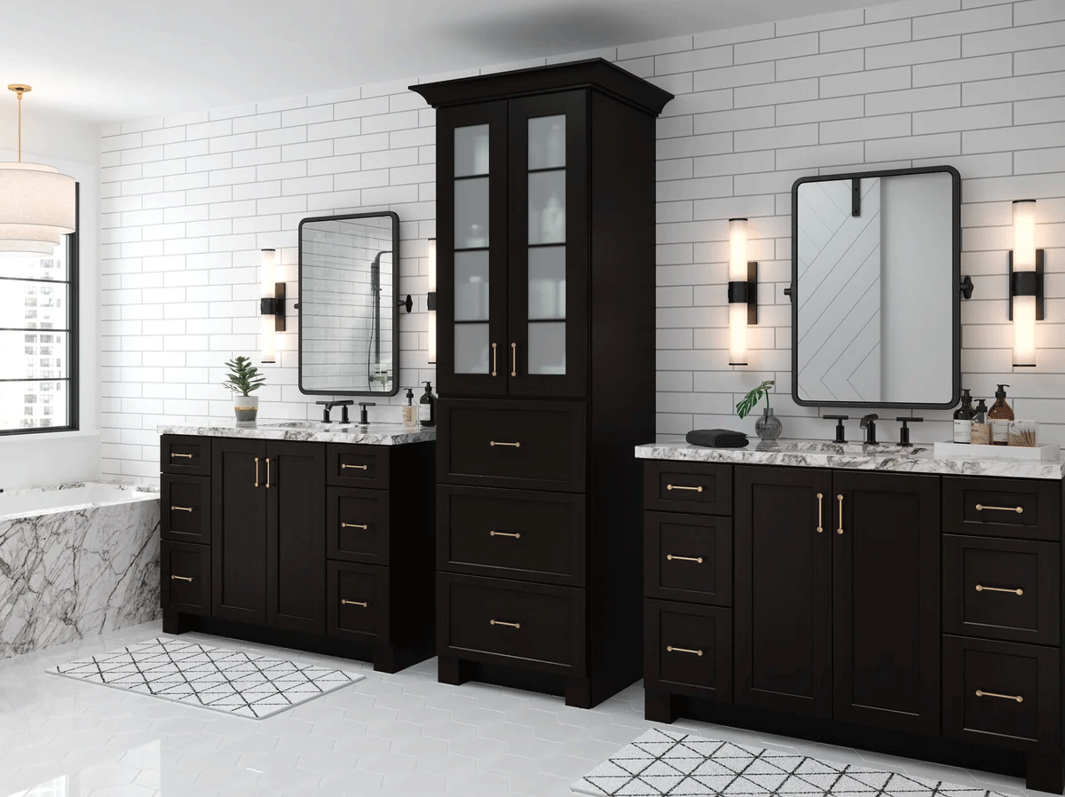 Waypoint Cabinetry with Black Cabinets